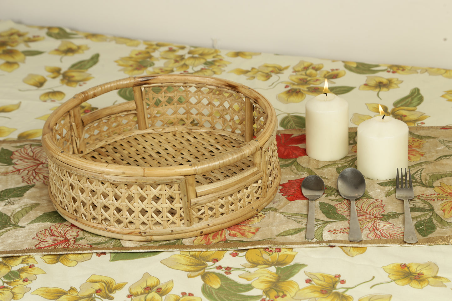 Cane Tray With Cut Handles